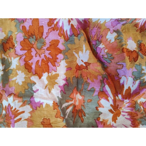 Women's Cynthia Rowley Floral Flutter Sleeve Crop Top Large - Picture 4 of 10